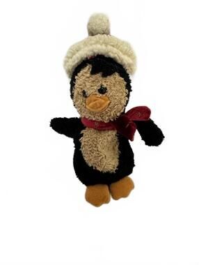 Plushland Vintage 2000 Penguin Plush Winter Knit Hat Scarf 8" Stuffed Animal